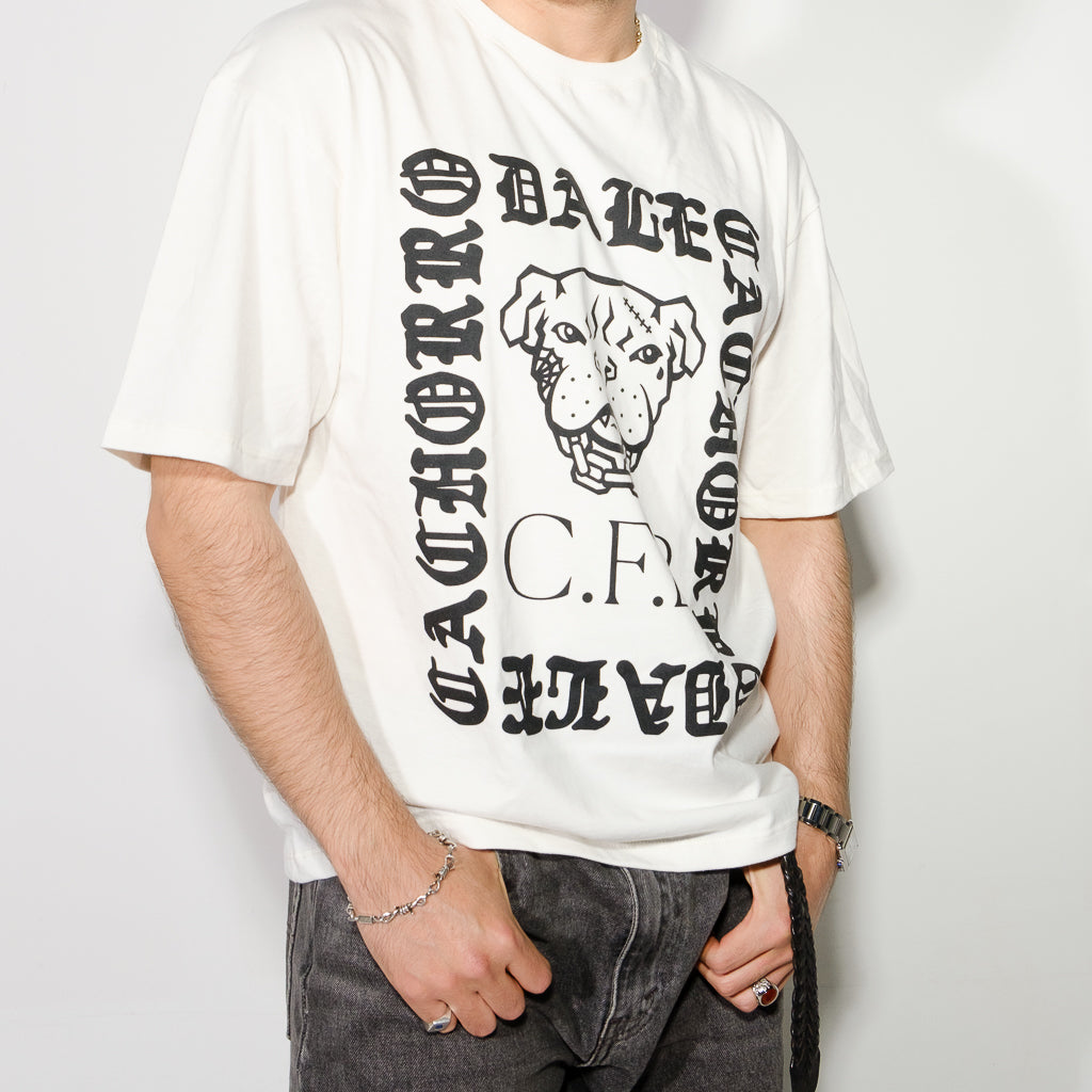 Playera Blanca "Dale Cachorros" Oversize